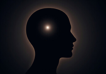 Minimal Abstract Human Mind Under Emotional Pressure Concept