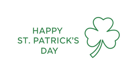 Fototapeta premium St Patricks Day Four Leaf Clover Illustration.