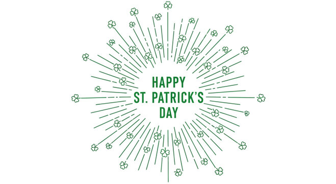 St Patricks Day Greeting Card Design.