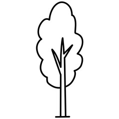 Tree Line Art Illustration