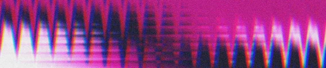 Vibrant Abstract Grainy Zigzag Pattern Background with Electric Magenta #FF00FF and Blue Spectrum Glitch Texture