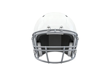 Fototapeta premium White American Football Helmet Front View