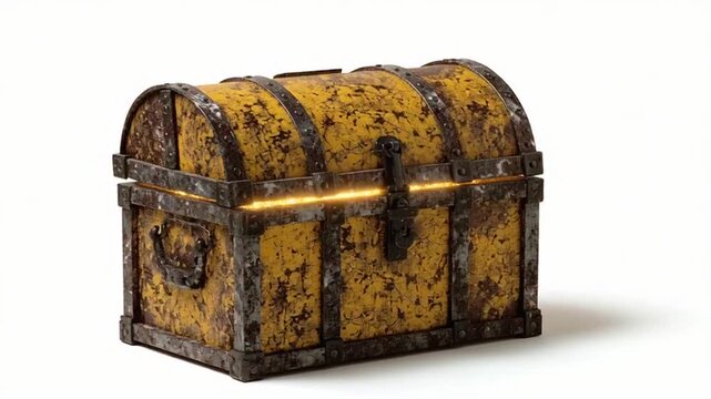 Treasure Chest Filled with Gold Coins.