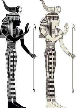 Serket.Egyptian ancient symbol. Culture.Design element.