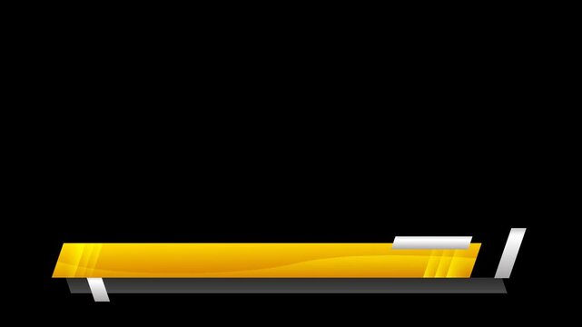 animation yellow lower third banner for corporate presentation template