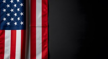 Fototapeta premium Memorial day tribute honoring fallen heroes with american flag