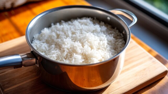 Cooking Rice with Starch Gelatinization and Water Before Boiling for Perfect Texture