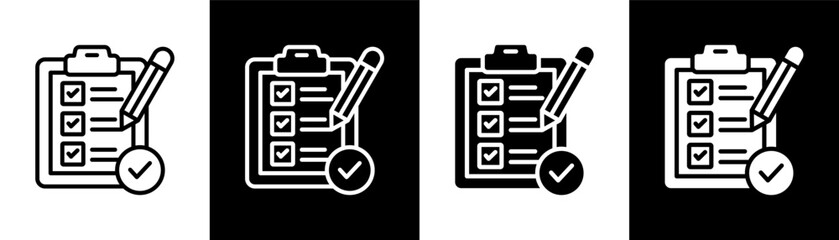 requirements white icon set design