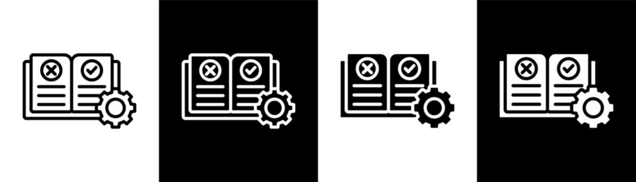 guide white icon set design