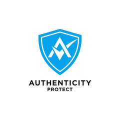 Shield Protection authenticity Logo Icon Design Vector