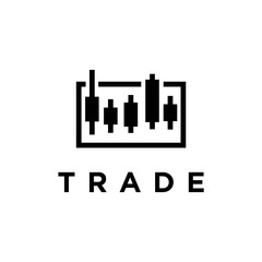 digital trading chart logo vector