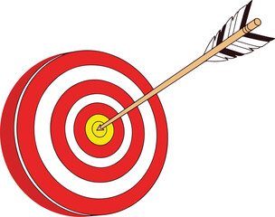 Arrow Hitting Target Center