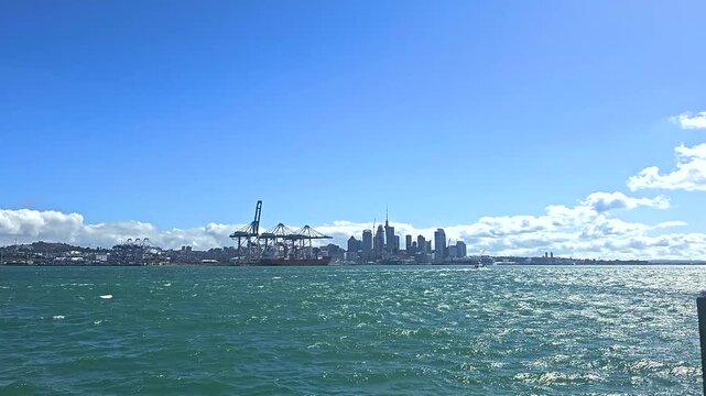 Devonport and Auckland City Skyline