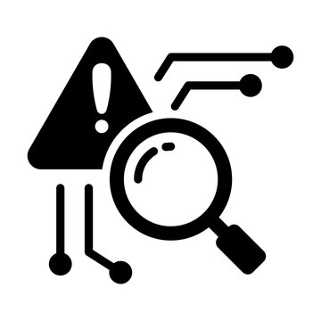 Risk Assessment Icon - Solid Black