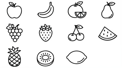 A collection of fruit icons  © Miss