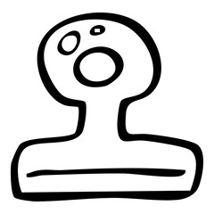 Hand Drawn Bulldog Clip Paper Clamp Line Illustration