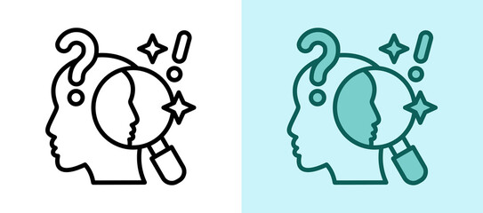 Obraz premium Self Awareness line color icon