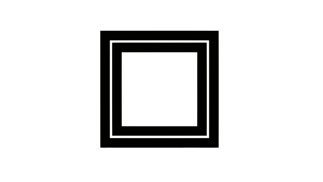 Simple black and white square frame