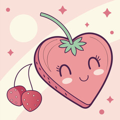 Fototapeta premium Pink Bubble Valentine Icon