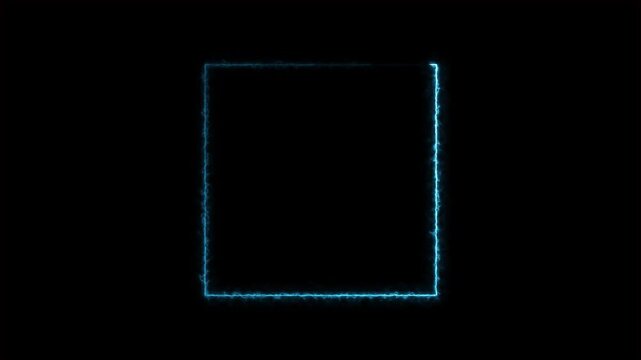 Abstract square light frame motion background