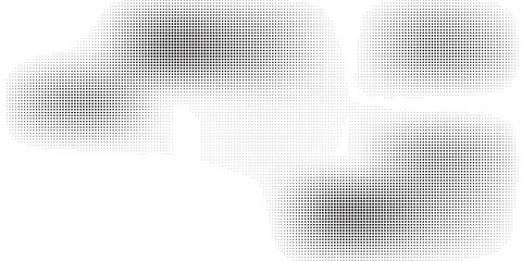 Fototapeta premium Dotted halftone gradient texture. Vanishing polka dot background. Repeating dots gradation pattern background. Black fading comic pop art overlay backdrop. Raster effect wallpaper. Vector 