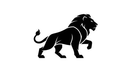 Black lion silhouette illustration © Ulo