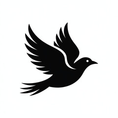 Obraz premium Vector illustration of a bird in flight, soaring through the air with wings outstretched and feathers ruffled