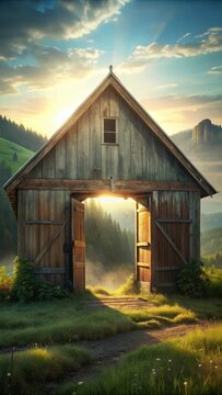 A rustic charm abounds within this centuryold barns weathered heart, as sunlight pours through open doors onto a tapestry of rolling hills and verd