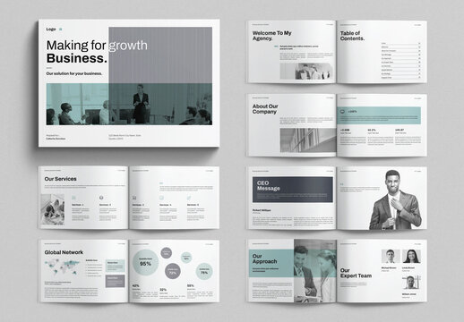 Business Brochure Template Landscape