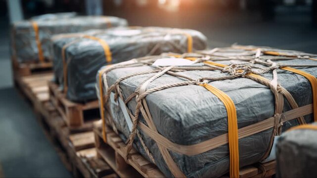 Secured palletized cargo for logistics and distribution