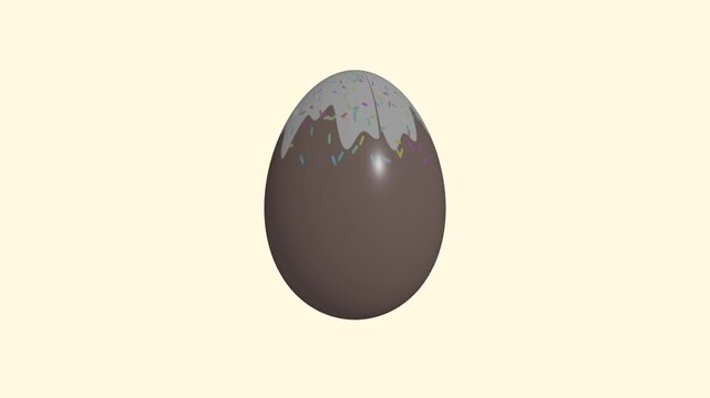 Minimal Easter Egg Illustration Animation with Soft Shaded Design