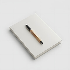 Naklejka premium Minimalist Notebook and Pen for Writing and Planning