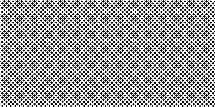 Diamond Seamless Pattern, Abstract Halftone Geometric Grid, Minimal Black and White Background for Textile, Wallpaper, and Modern Vector Design. Seamless diamond pattern clean repeating rhombus shapes
