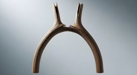 Ancient antler or bone artifact displayed against a neutral background