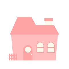 Minimalist Flat House Illustration