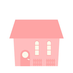 Minimalist Flat House Illustration