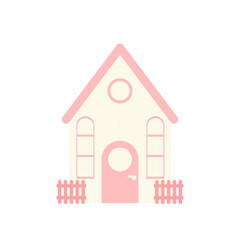 Minimalist Flat House Illustration