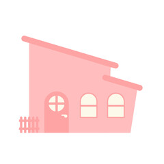 Minimalist Flat House Illustration