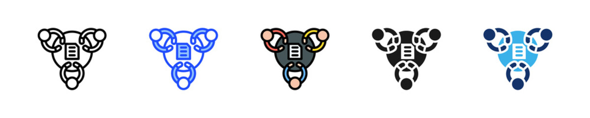 Discussion Table Icon Collection With Multiple Styles