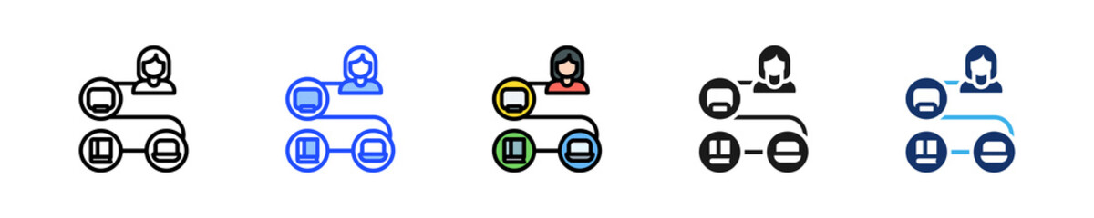 Study Journey Icon Collection With Multiple Styles