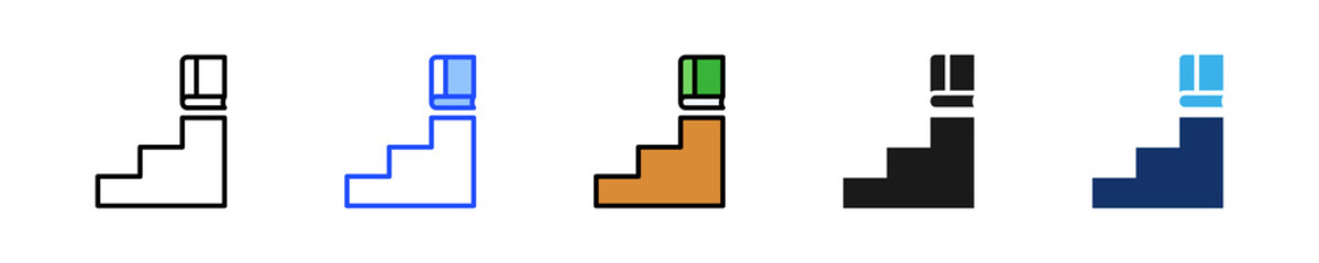 Learning Steps Icon Collection With Multiple Styles