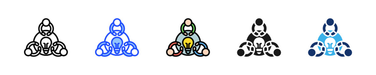 Think Tank Icon Collection With Multiple Styles