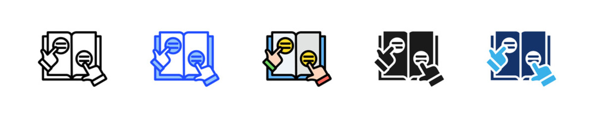 Open Notes Icon Collection With Multiple Styles