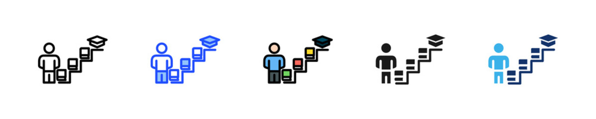 Knowledge Path Icon Collection With Multiple Styles