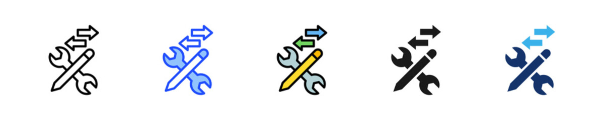 Skill Swap Icon Collection With Multiple Styles