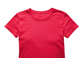 Plain red t-shirt, cropped, on black background