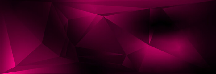 Abstract Geometric Polygon Background with Dark Pink Gradient