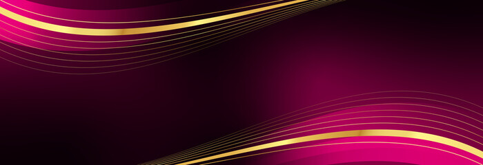 Luxury Purple Pink and Gold Abstract Wave Background
