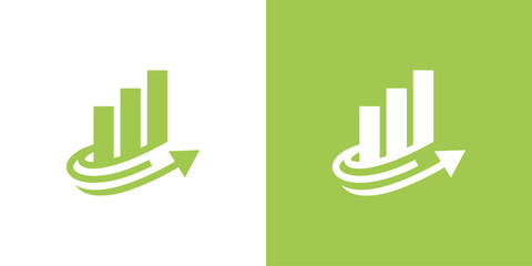 Dual meaning logo combining an arrow and investment elements, symbolizing growth, direction, progress, and smart financial strategy in a modern identity.