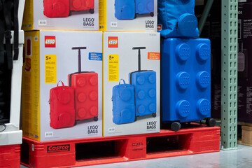 Fototapeta premium LEGO Bag Retail Display for Sale at Costco